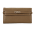 Hermes Kelly Wallet, &pound;1,600, Accessories, Taupe, Leather, Front view